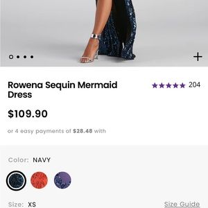 size small copper long sequence prom/hoco dress